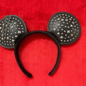 Studded Black Kids Mouse Ear Headband